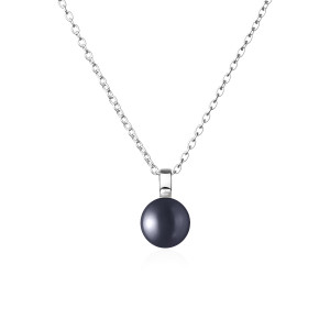 Colier perla naturala neagra cu lantisor argint DiAmanti SK20109P_B-G (Argint 925‰ 2,2 g.)